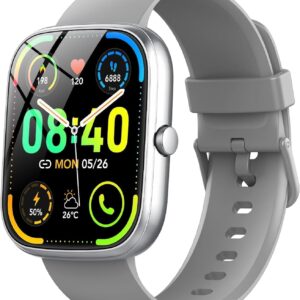 Smartwatch with Call Function, Fitness Tracker, Heart Rate & Sleep Monitor