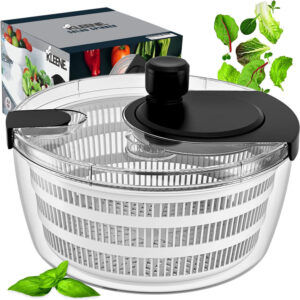 Salad Spinner – Large Clear Bowl with Drain